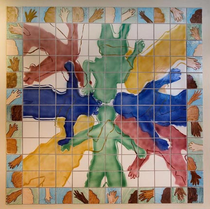 Achievement Centers for Children Ceramic Tile Lobby Mural by George Woideck of Artisan Arcitectural Ceramics